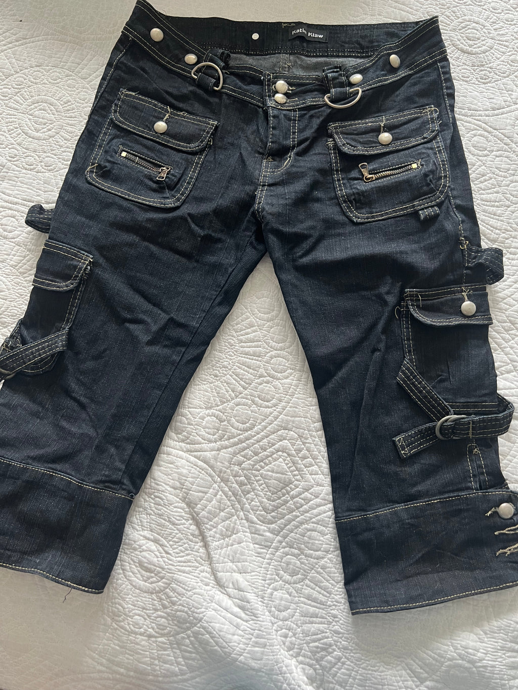 Demin capri trousers