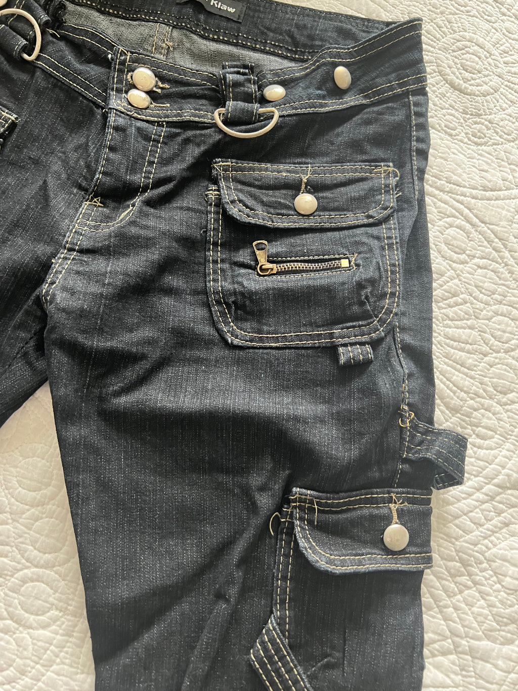 Demin capri trousers