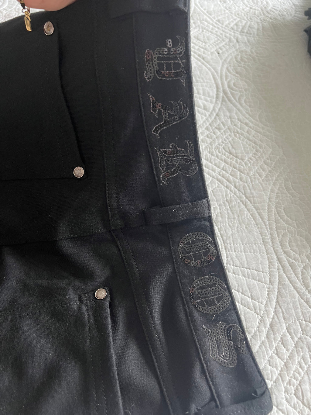 Black skinny trousers