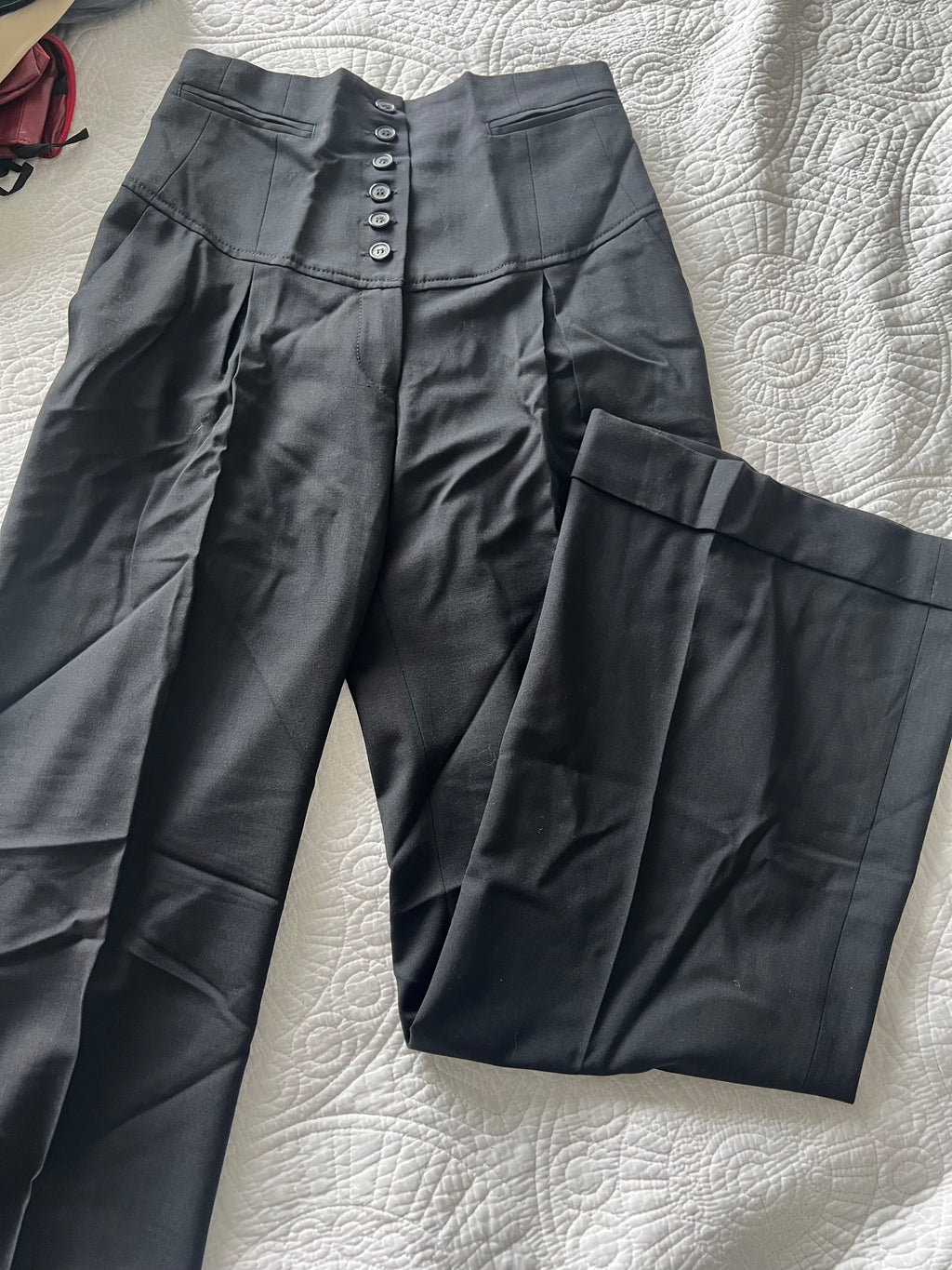 Black high waisted trousers