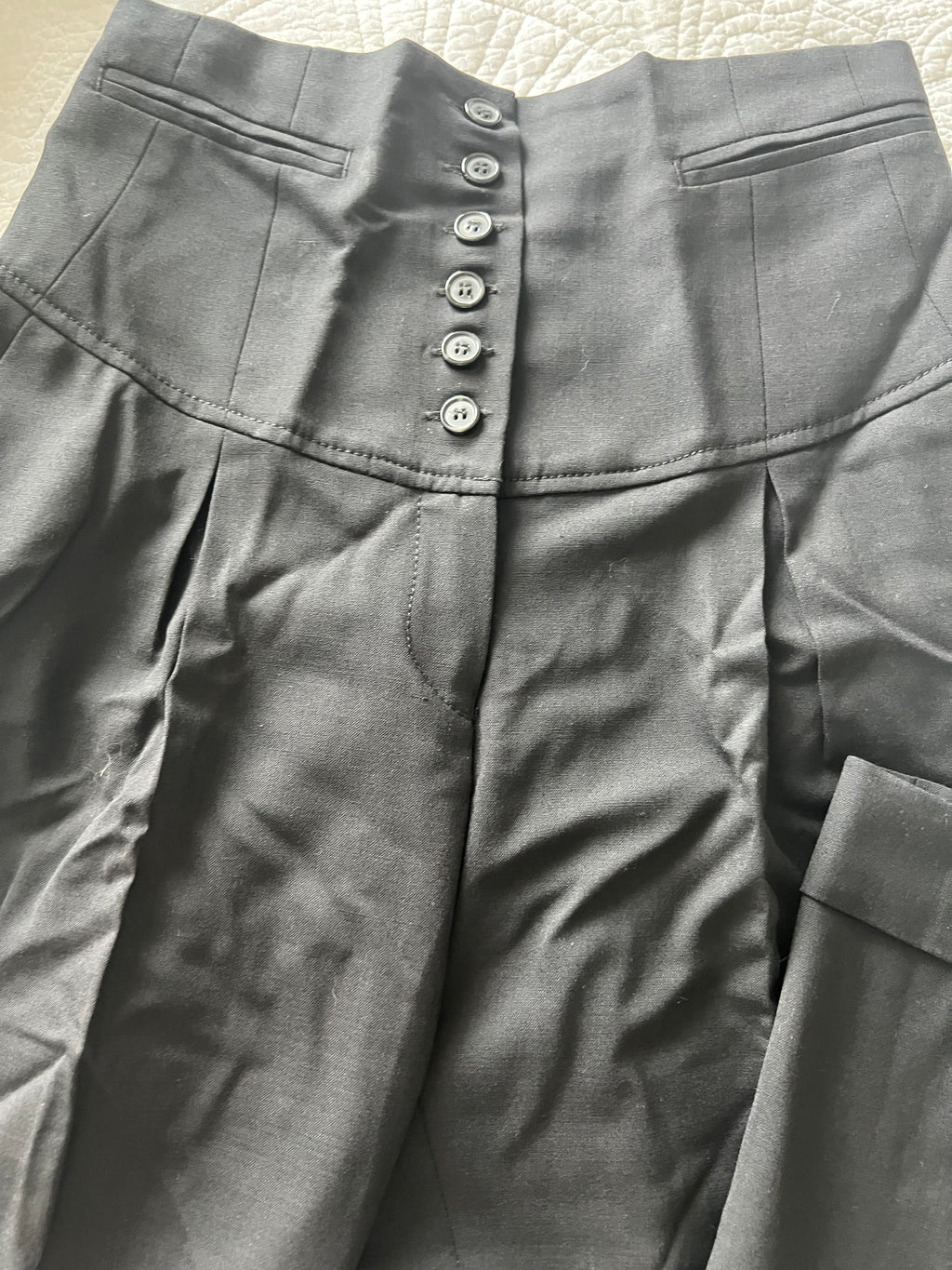Black high waisted trousers