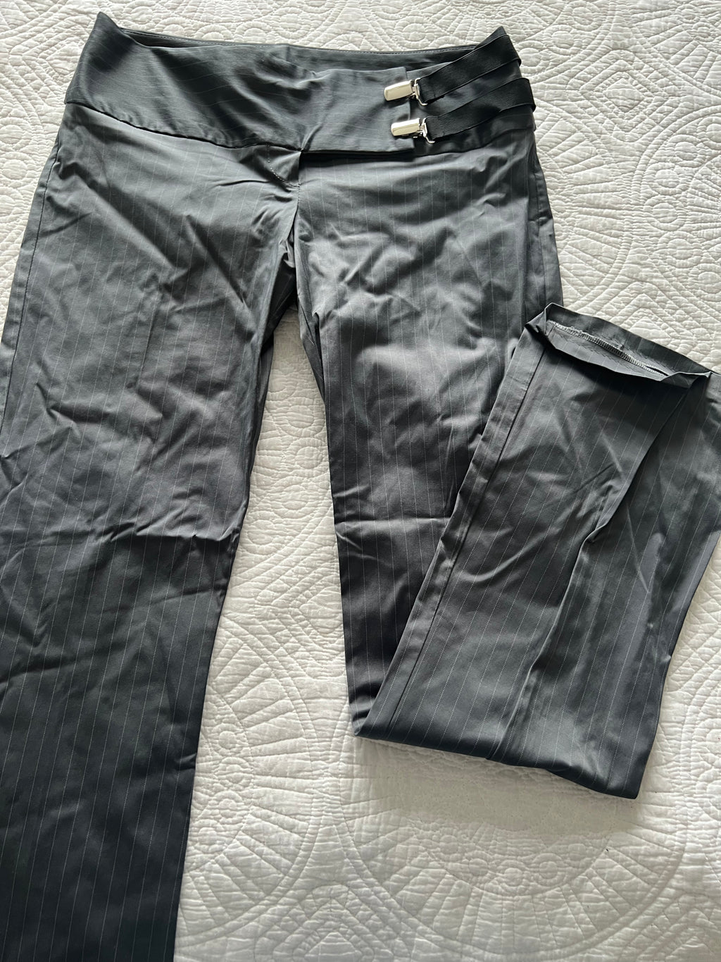 Grey stripped trousers