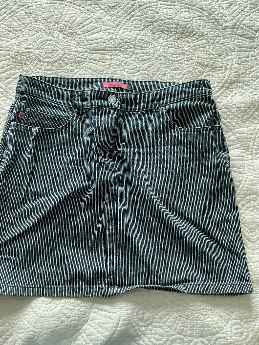 Mini denim skirt