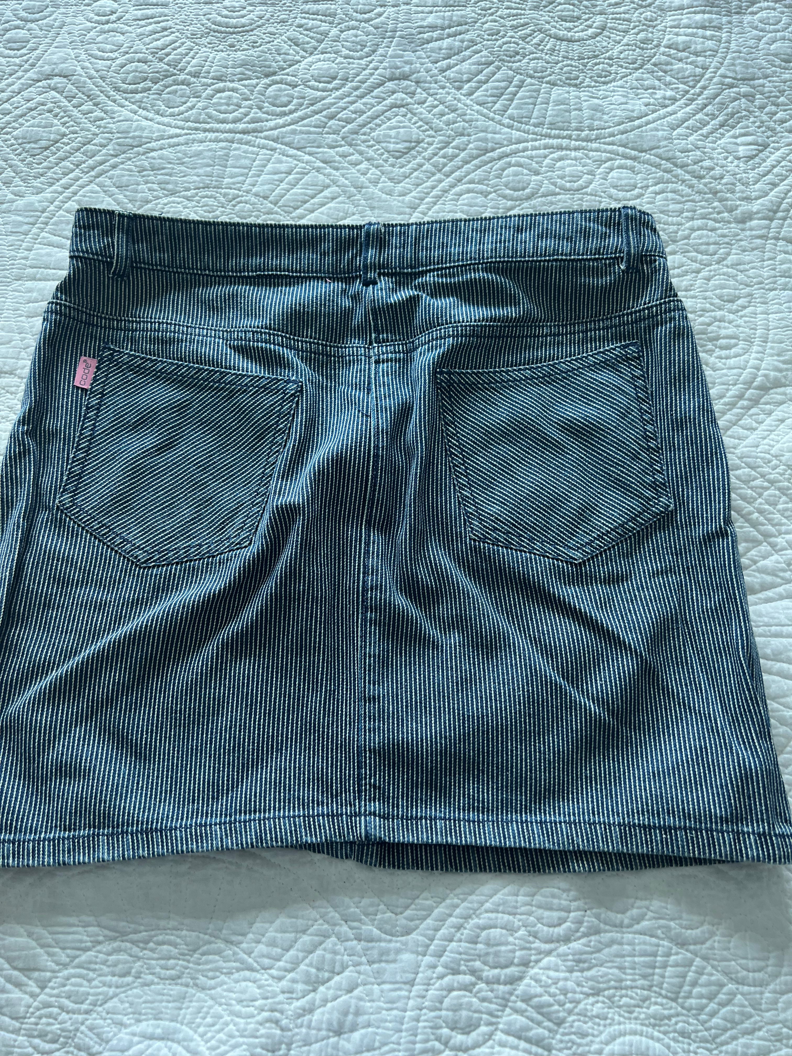 Mini denim skirt