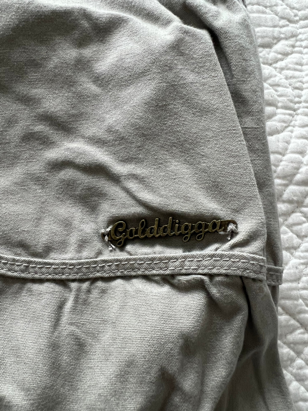 Grey Golddigga cargo trousers