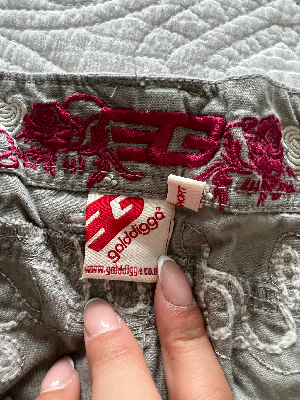 Grey Golddigga cargo trousers