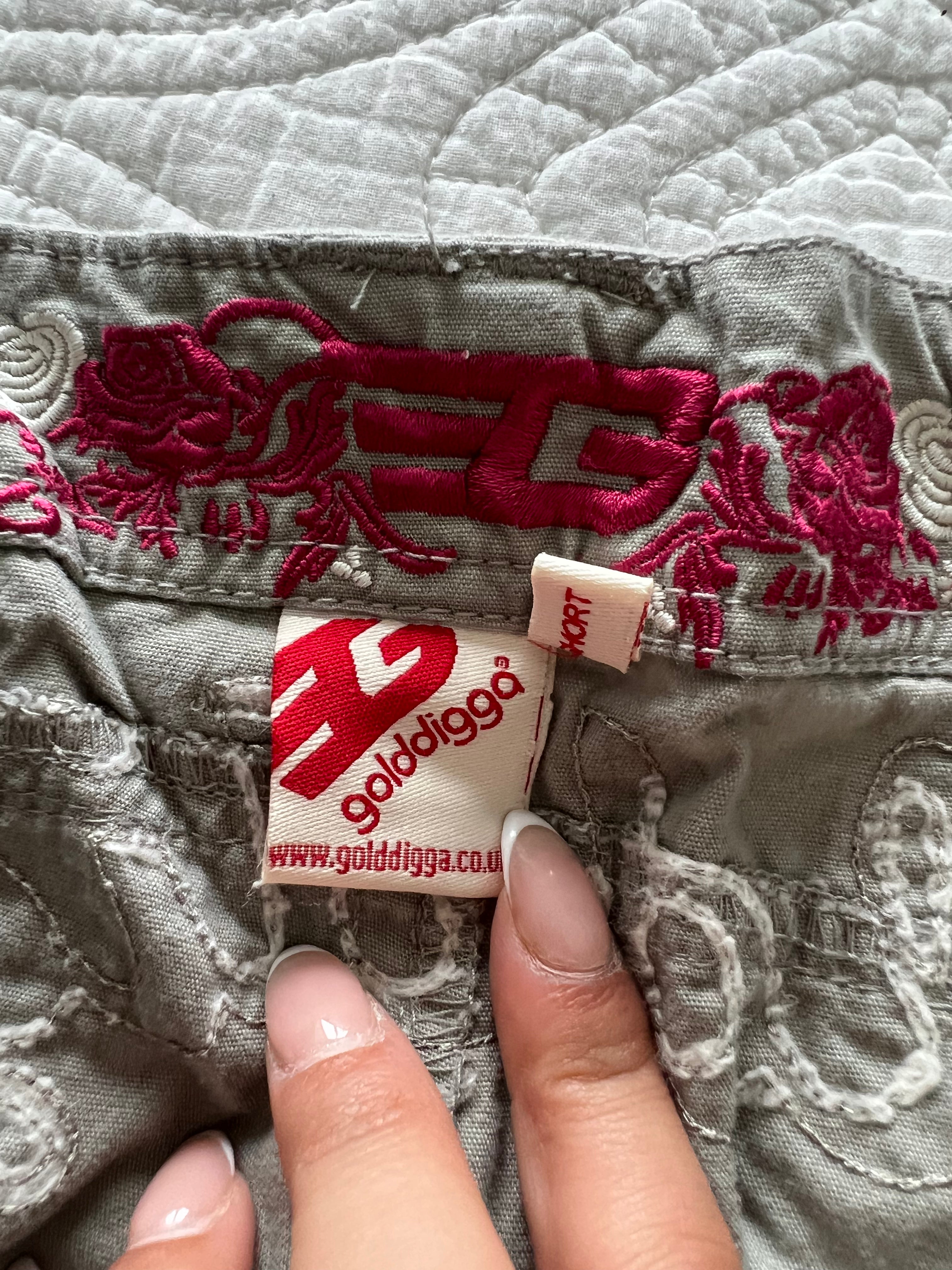 Grey Golddigga cargo trousers
