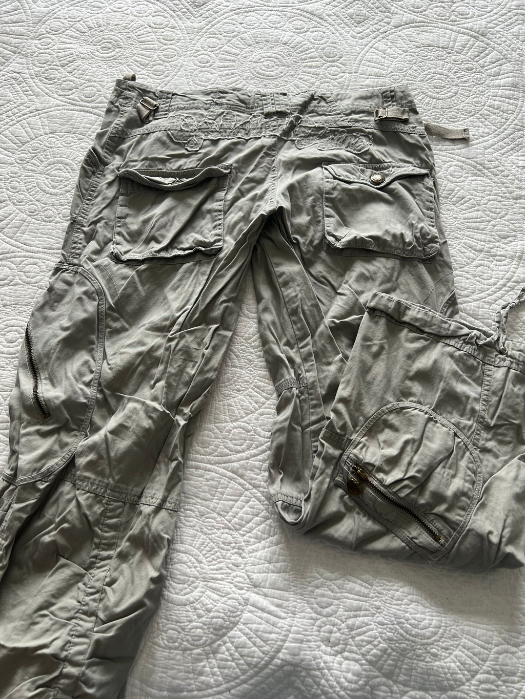 Grey Golddigga cargo trousers