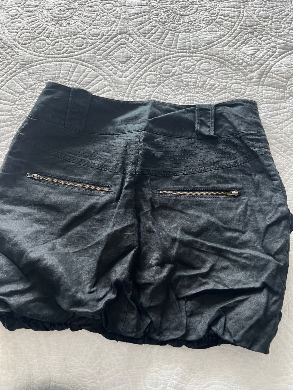 Black button up mini skirt