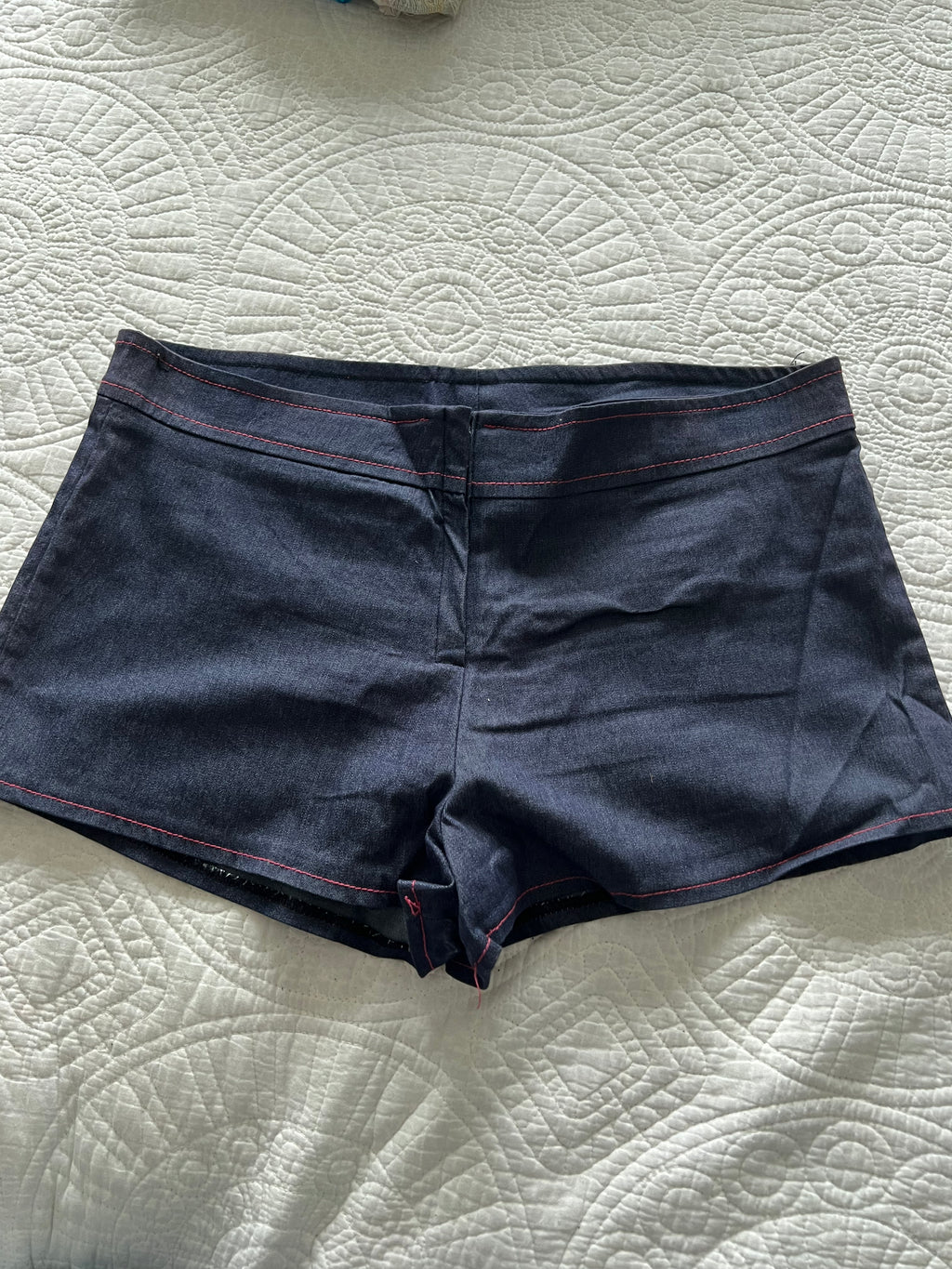 Navy mini shorts