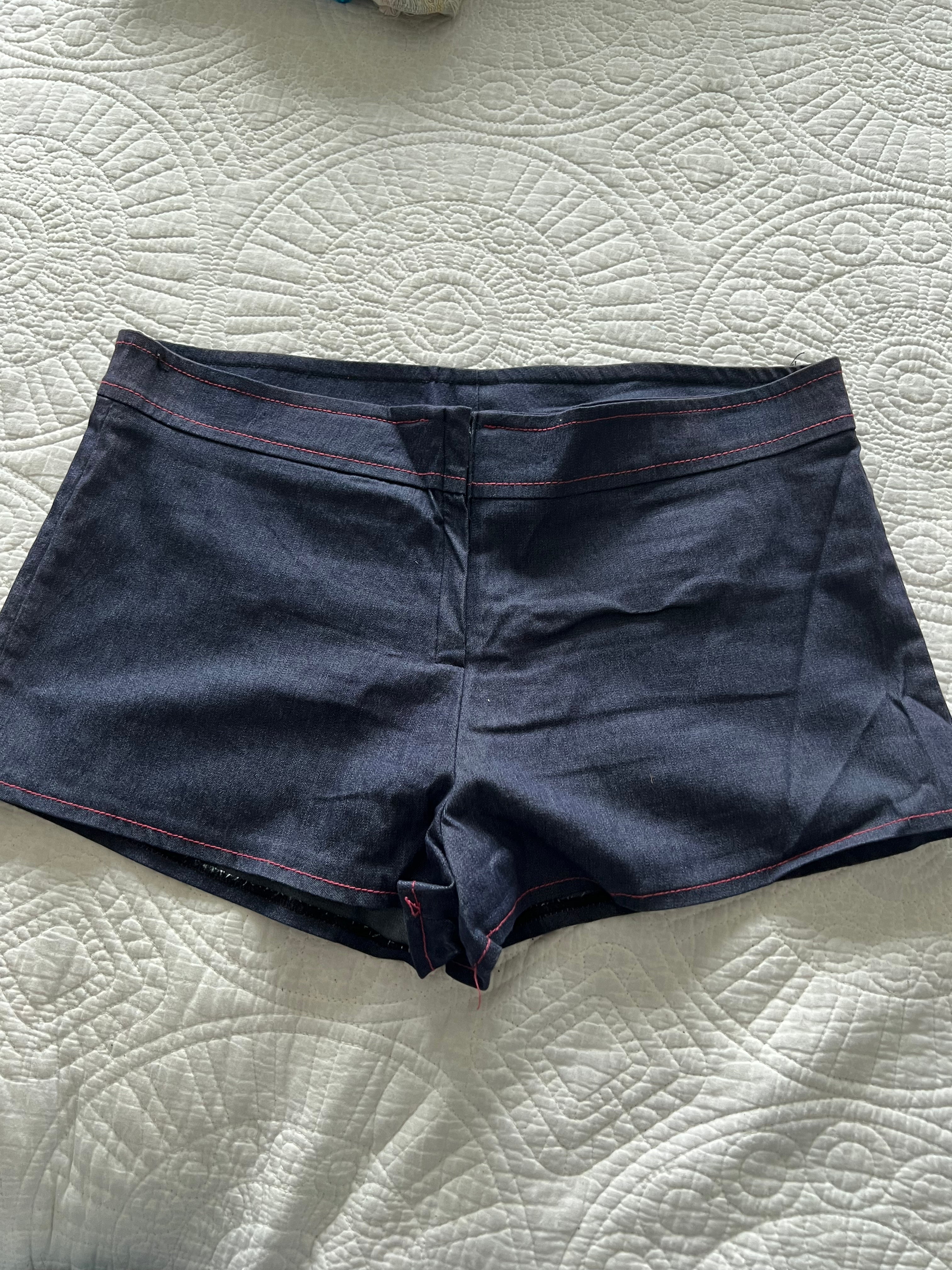 Navy mini shorts
