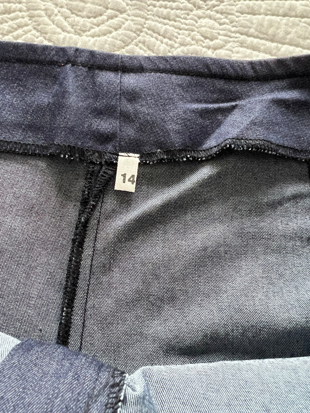 Navy mini shorts