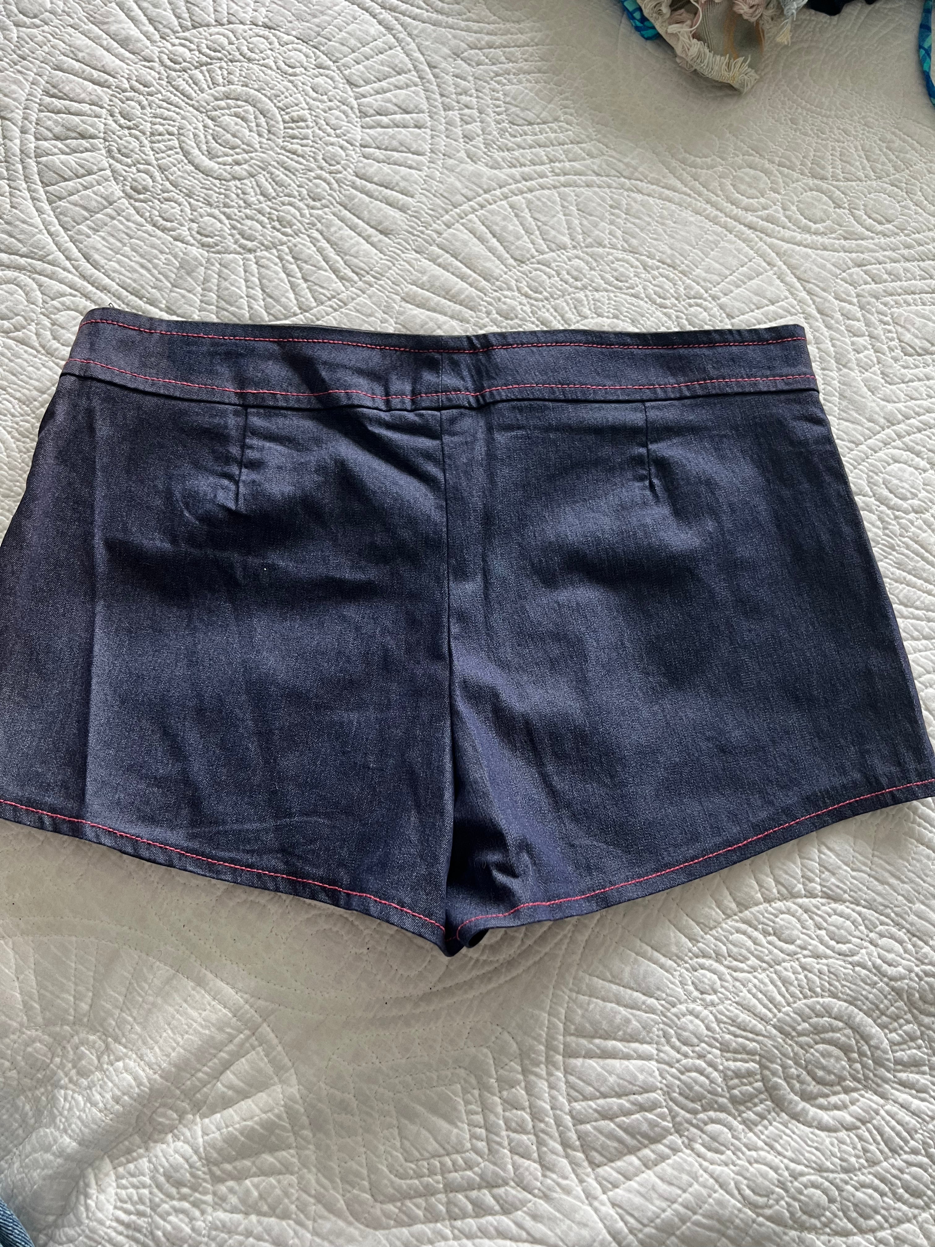 Navy mini shorts