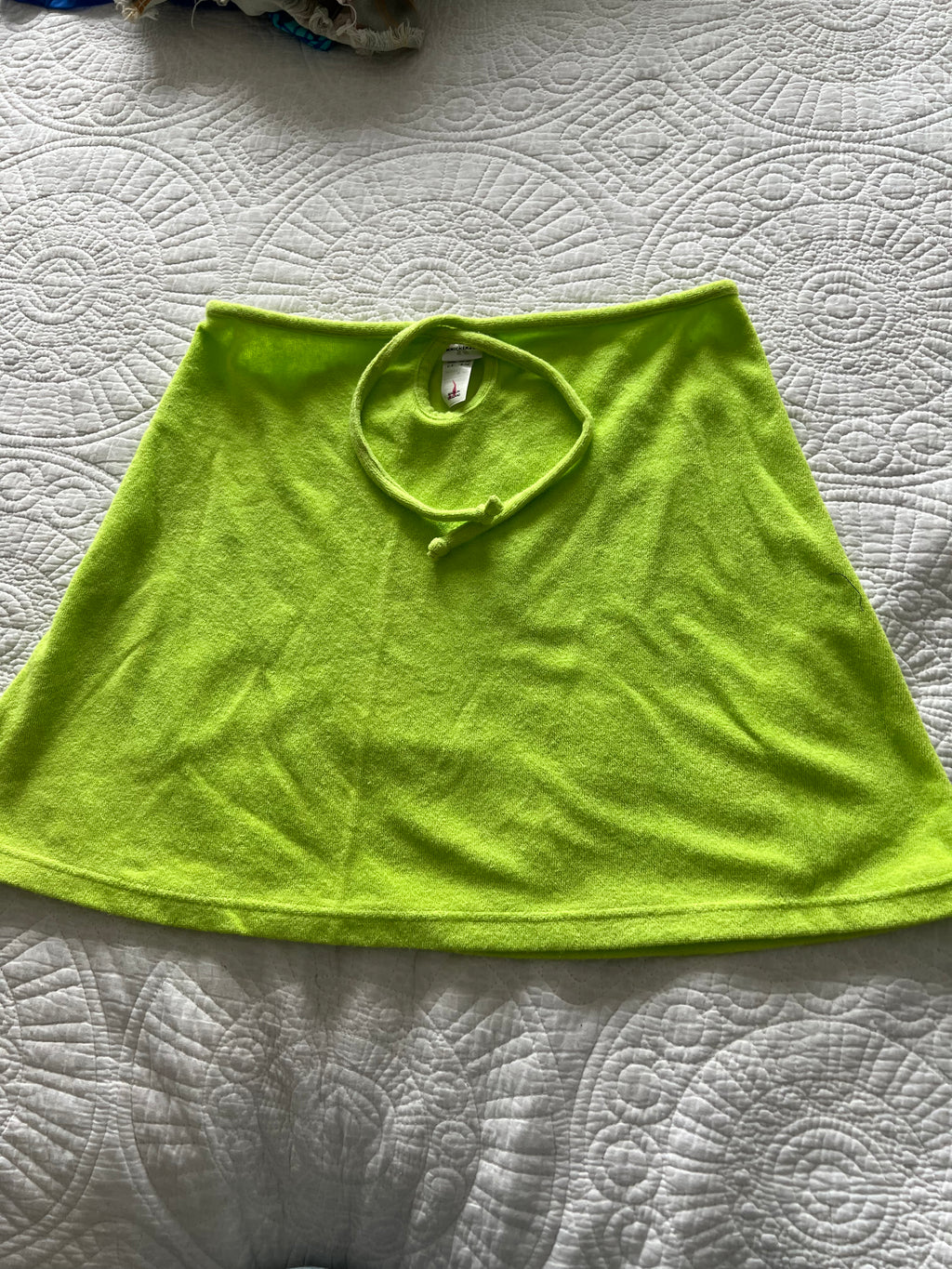 Lime green mini skirt