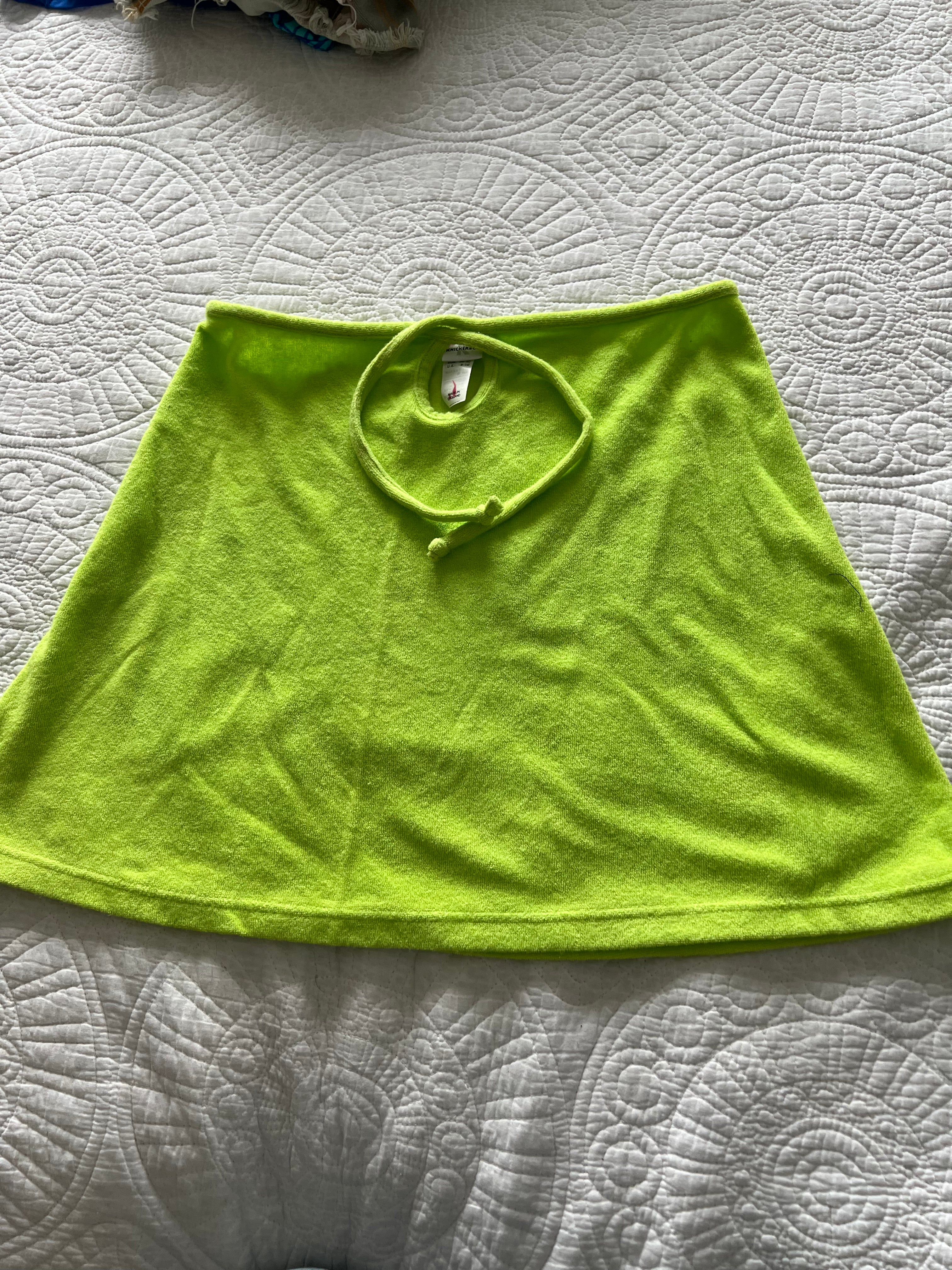 Lime green mini skirt