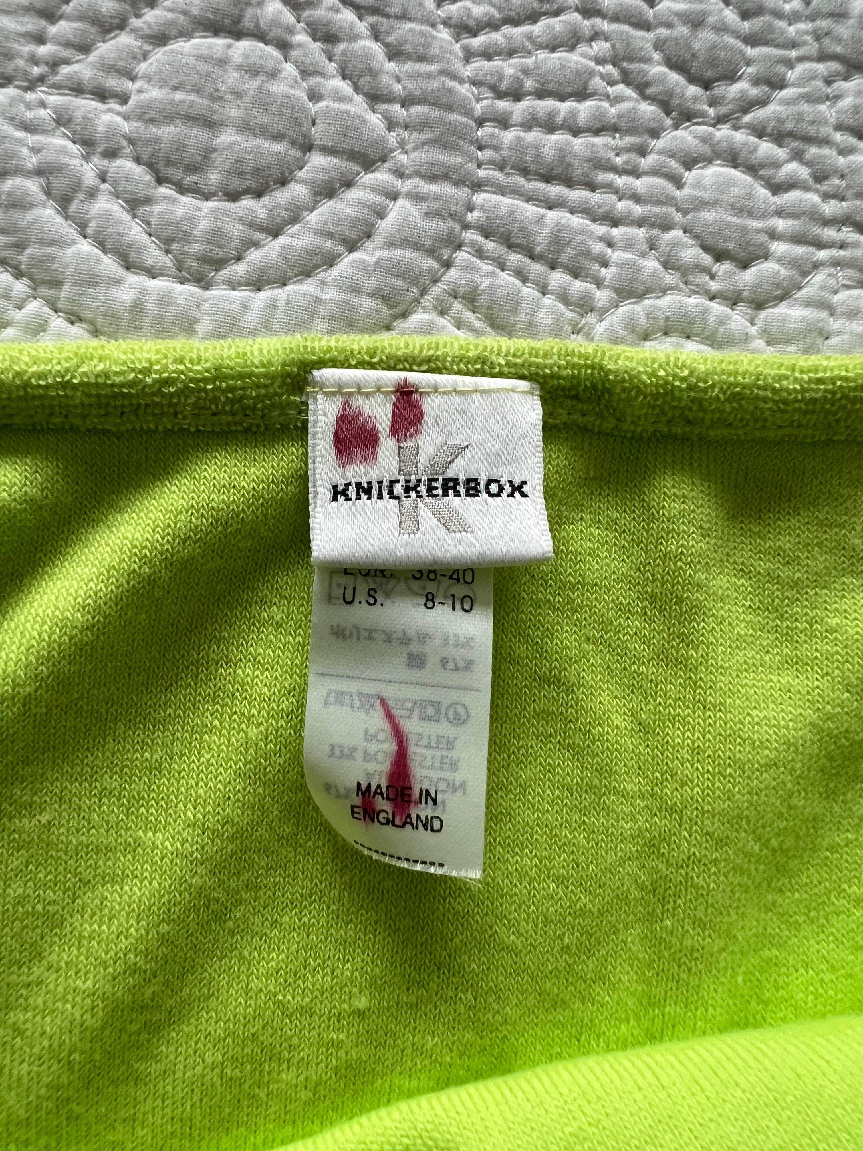 Lime green mini skirt
