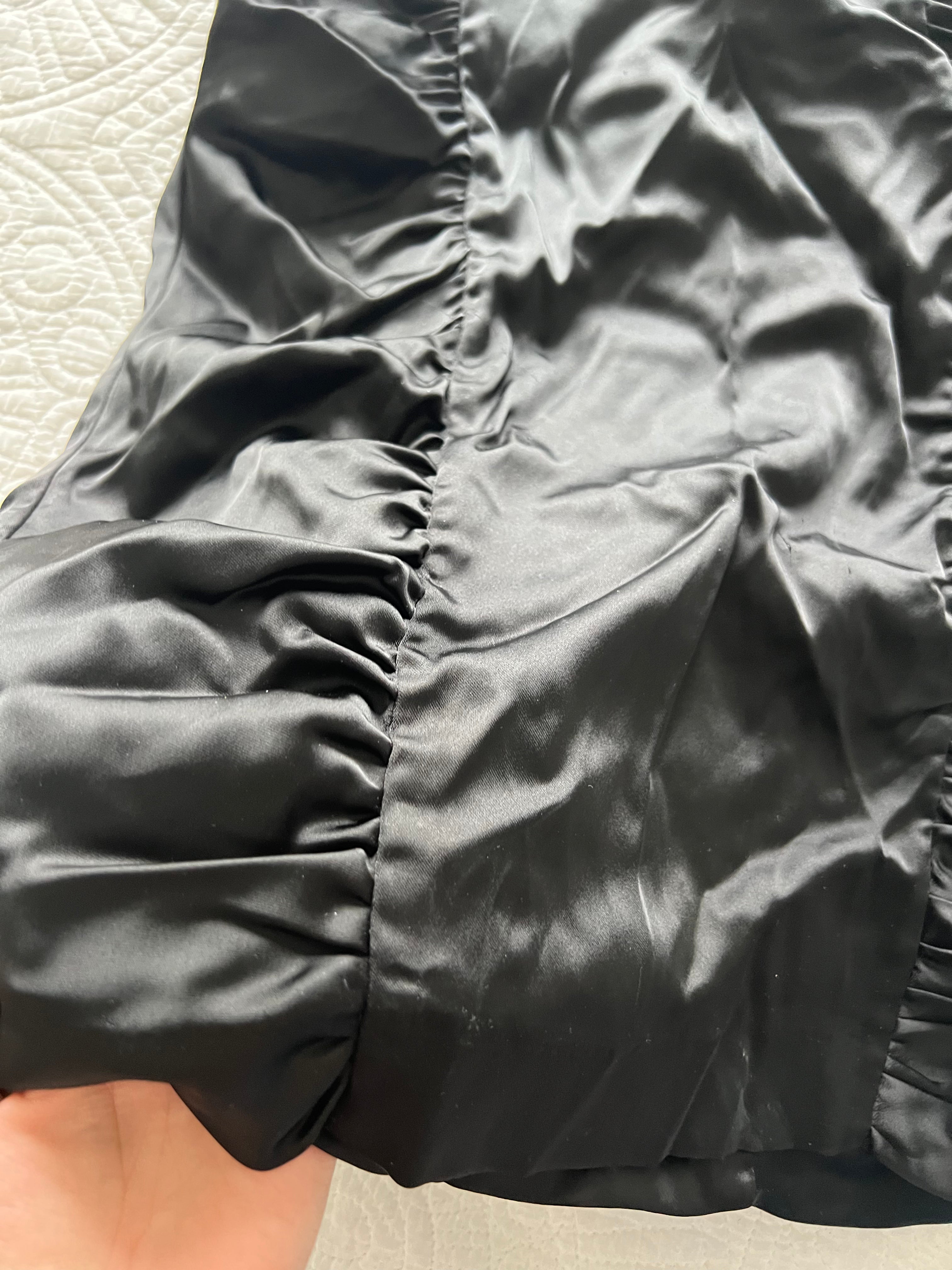 Black midi skirt