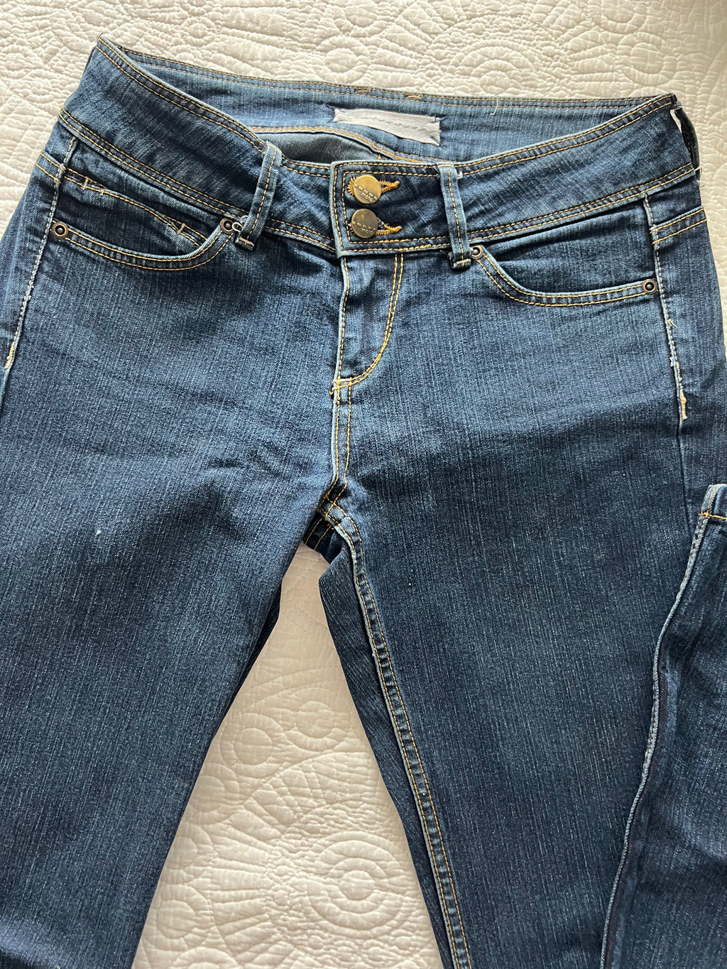 Blue low waisted jeans