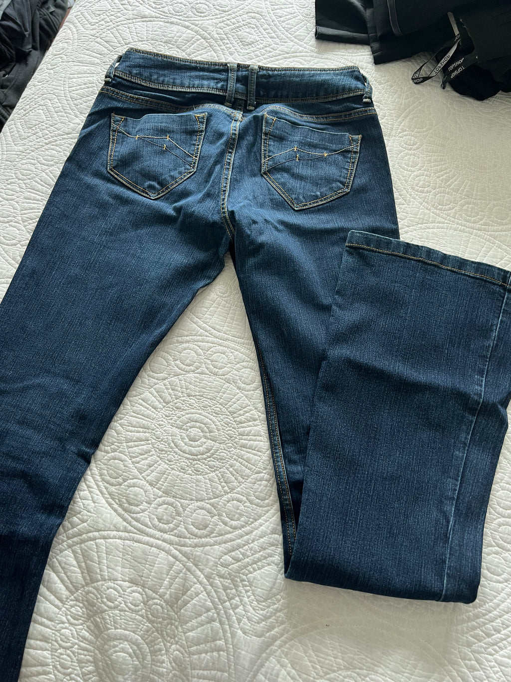 Blue low waisted jeans