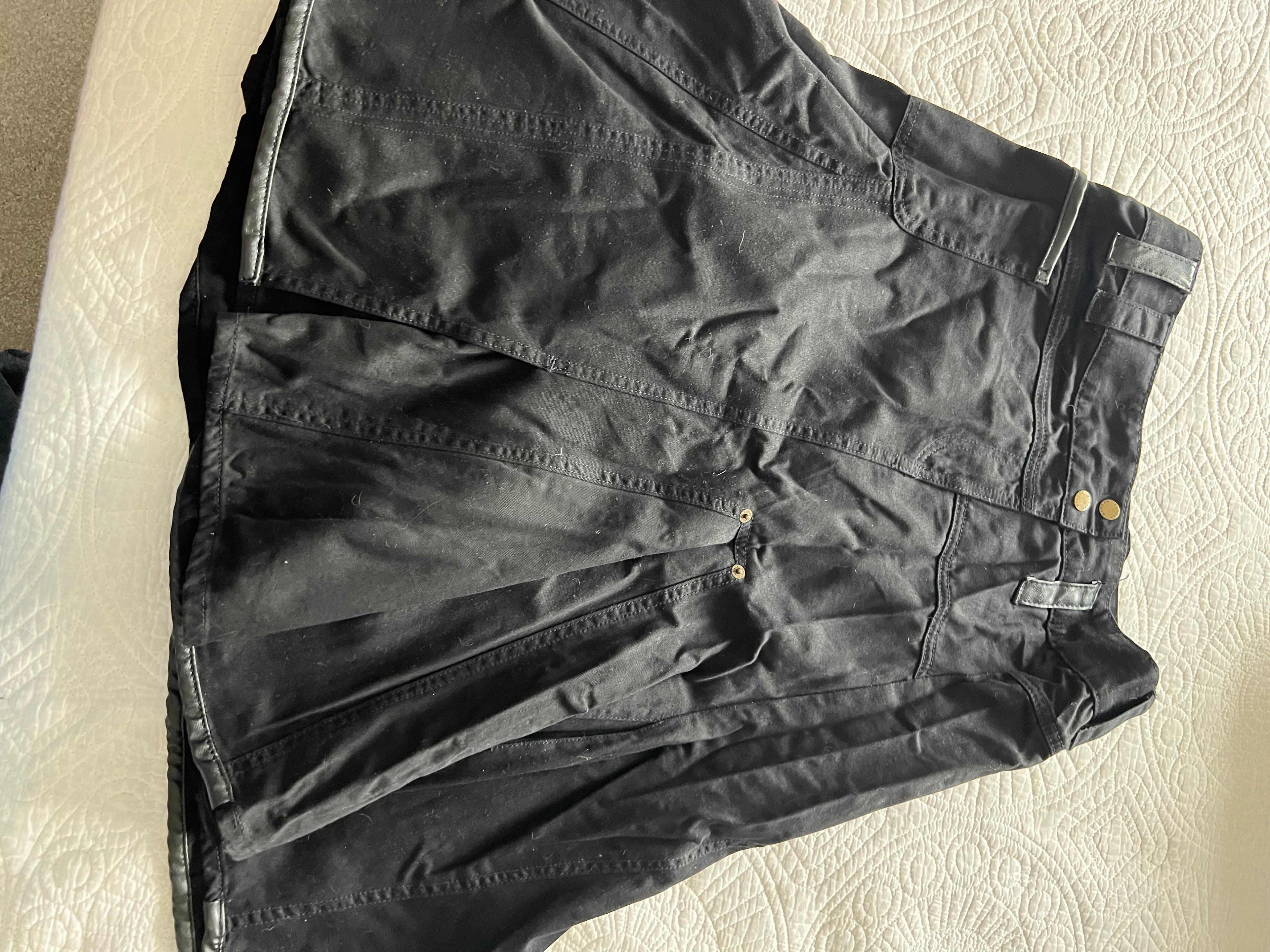Black denim skirt