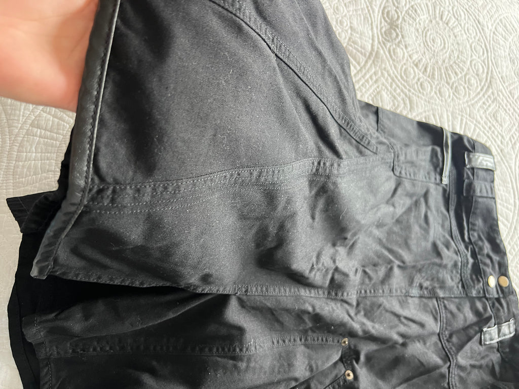 Black denim skirt