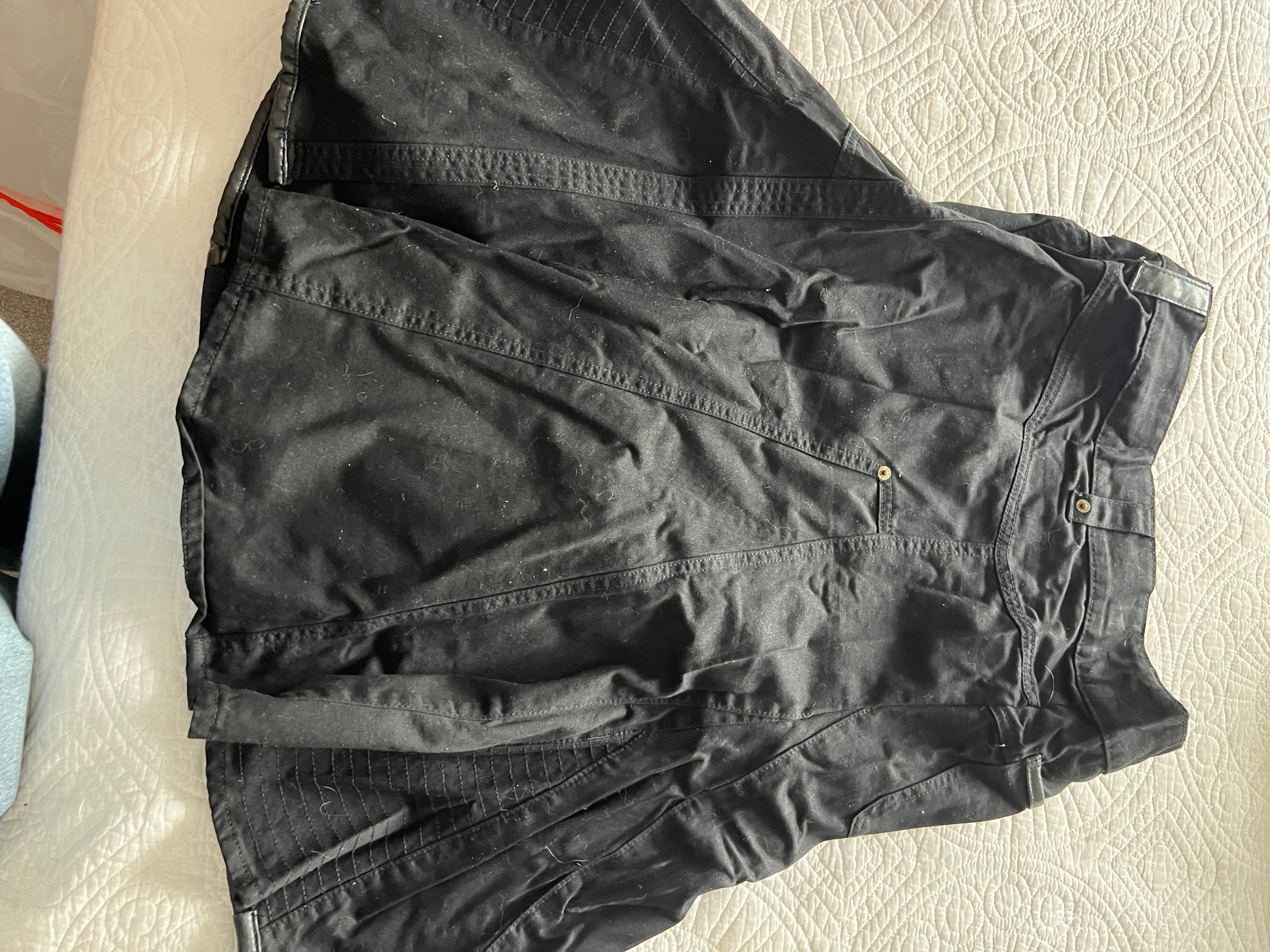 Black denim skirt