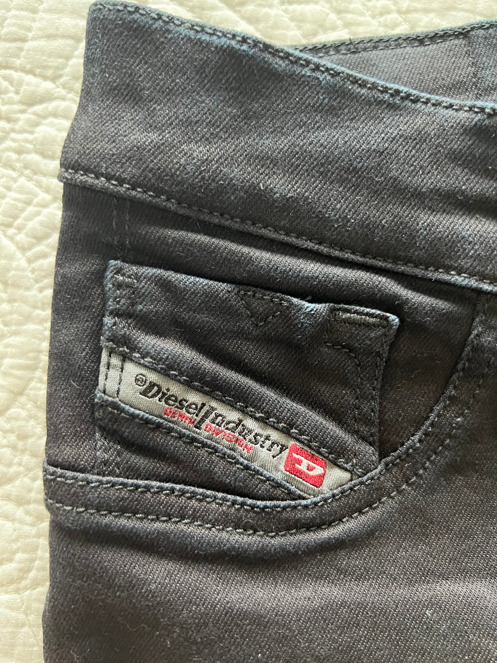 Black Diesel low waisted jeans