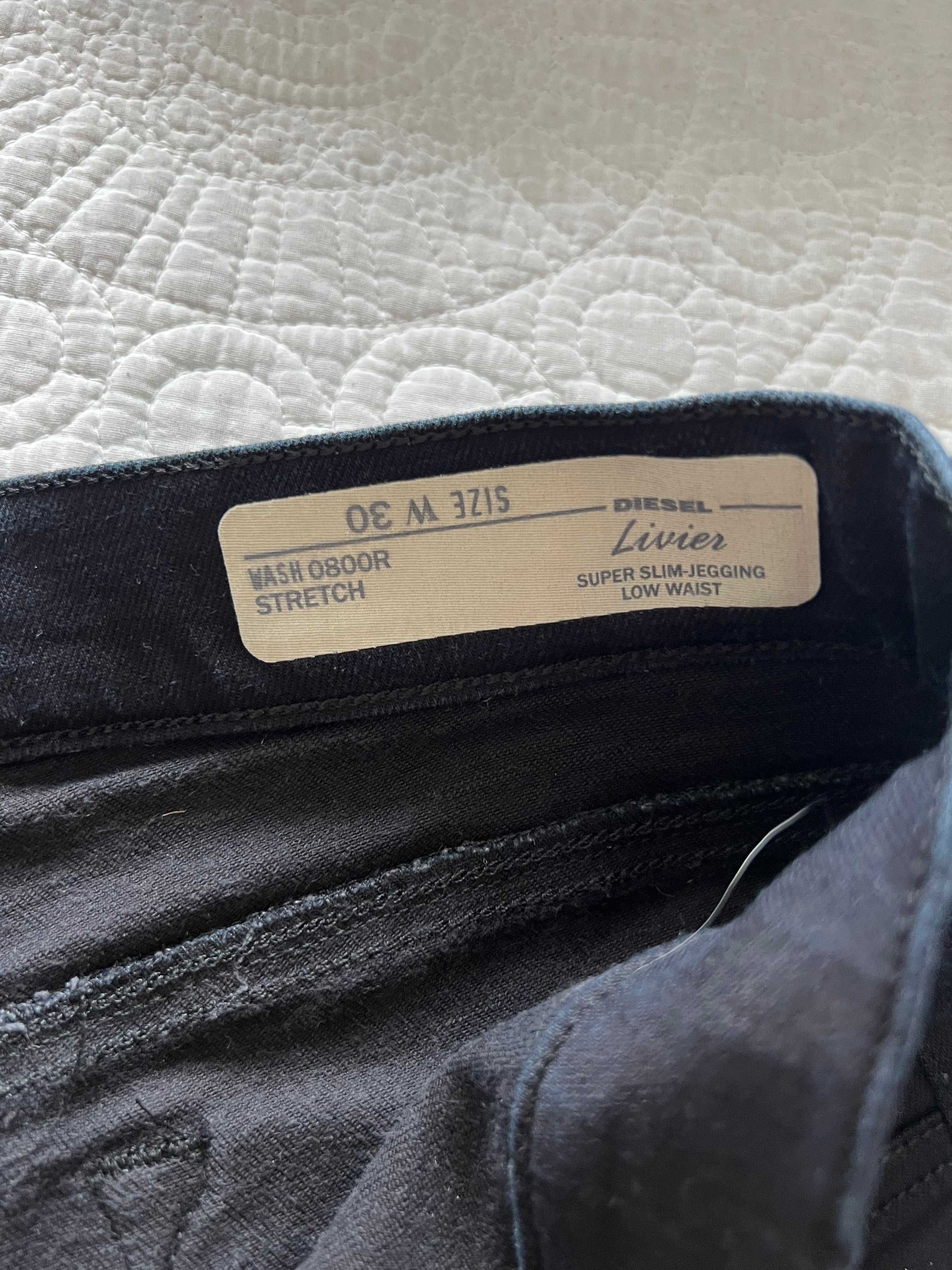 Black Diesel low waisted jeans