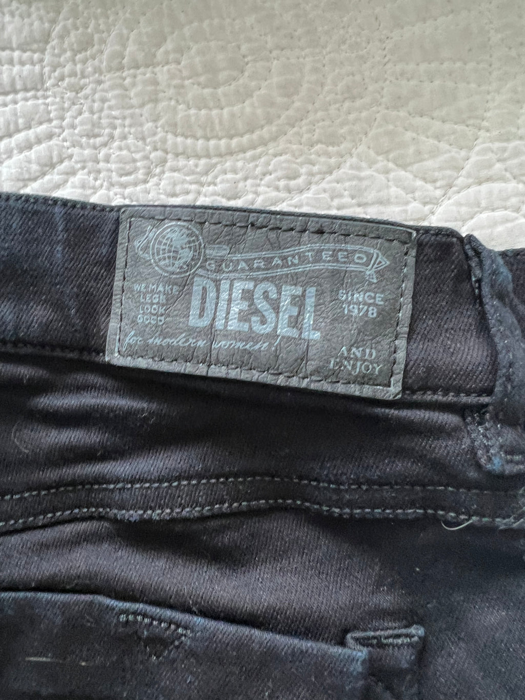 Black Diesel low waisted jeans