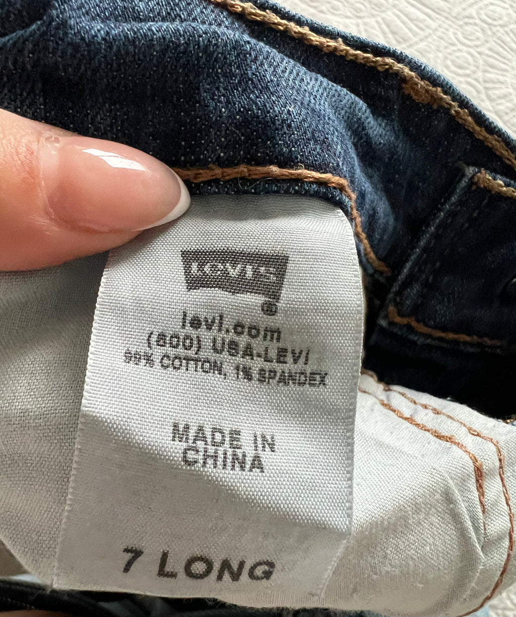 Levi's long skinny jeans