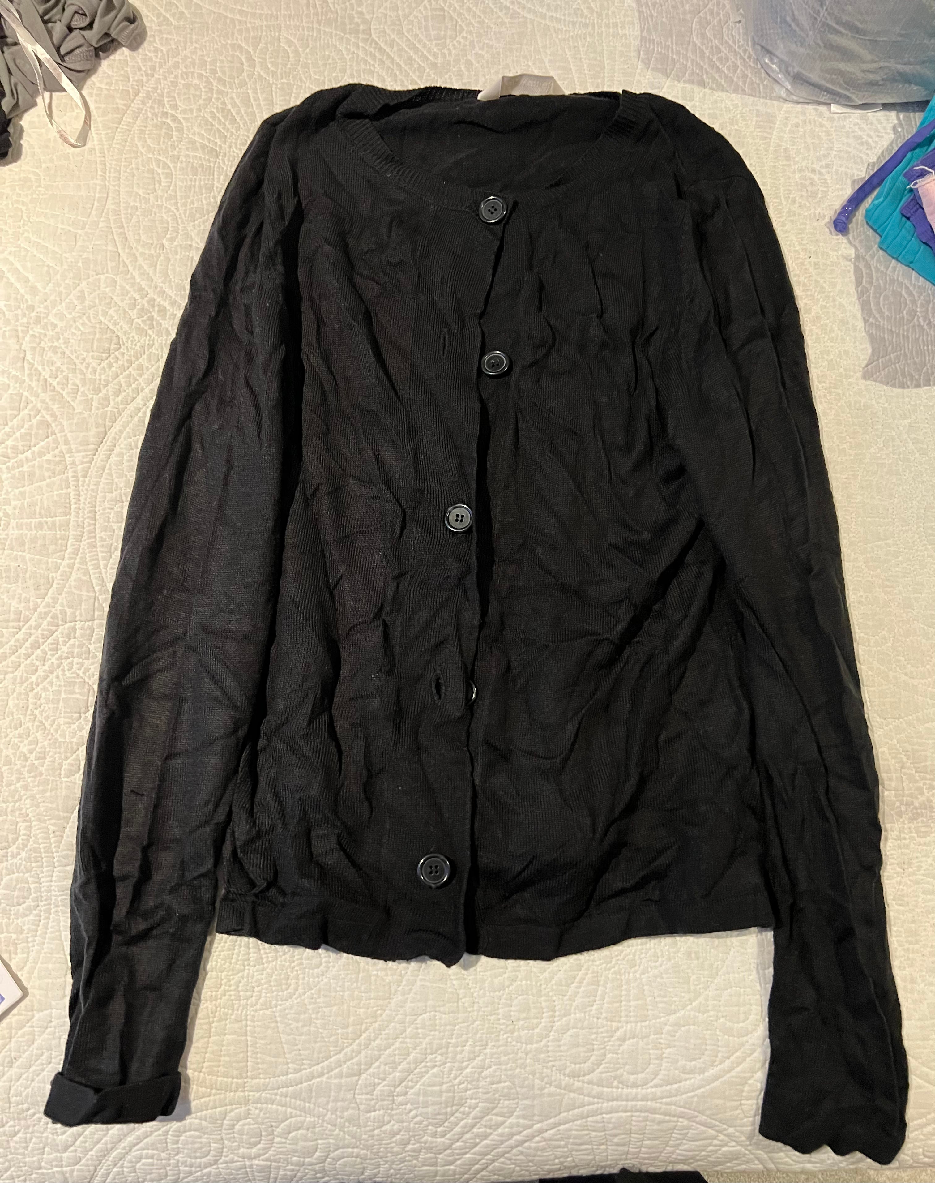 Black cardigan