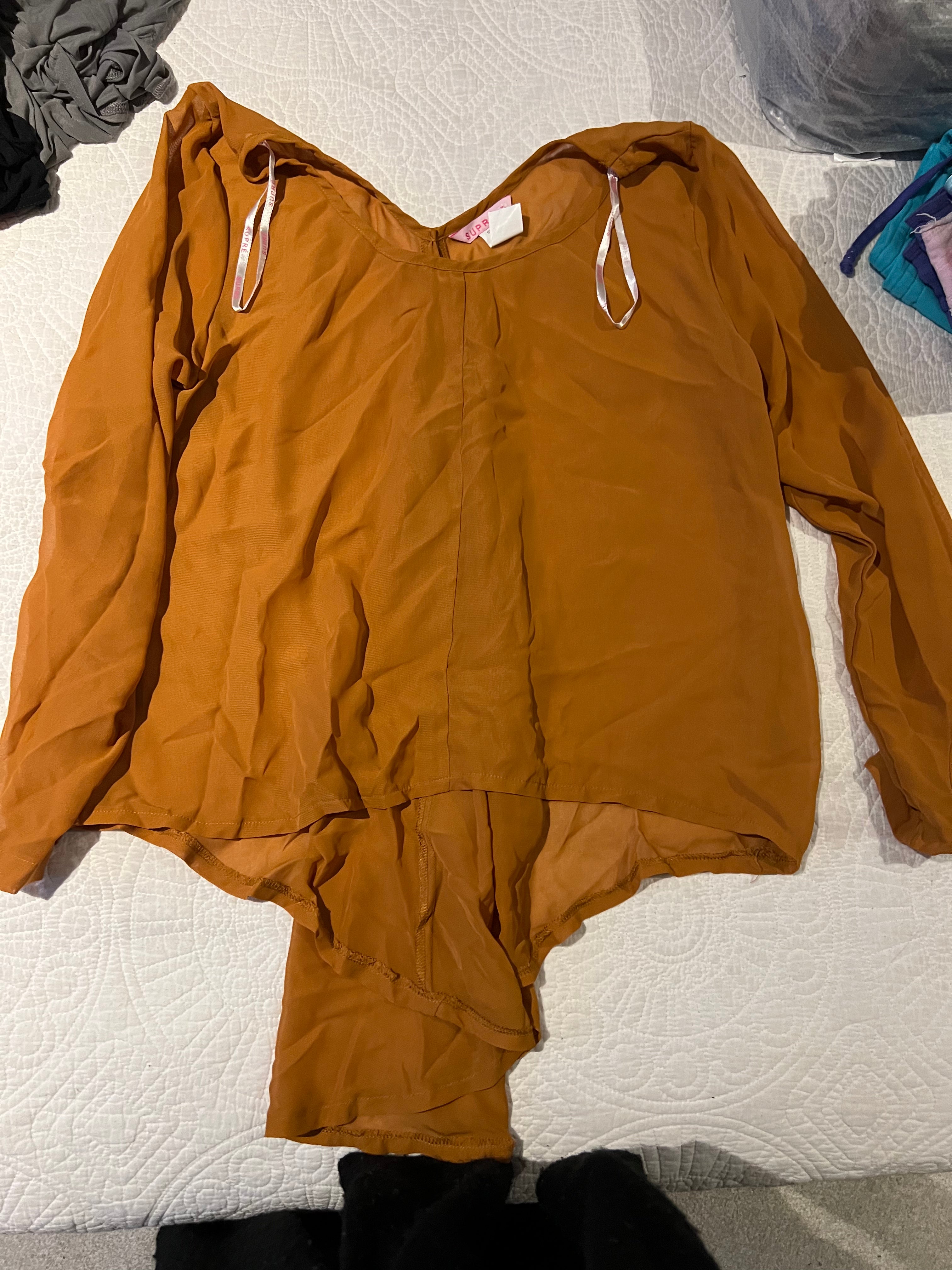 Orange long sleeve top