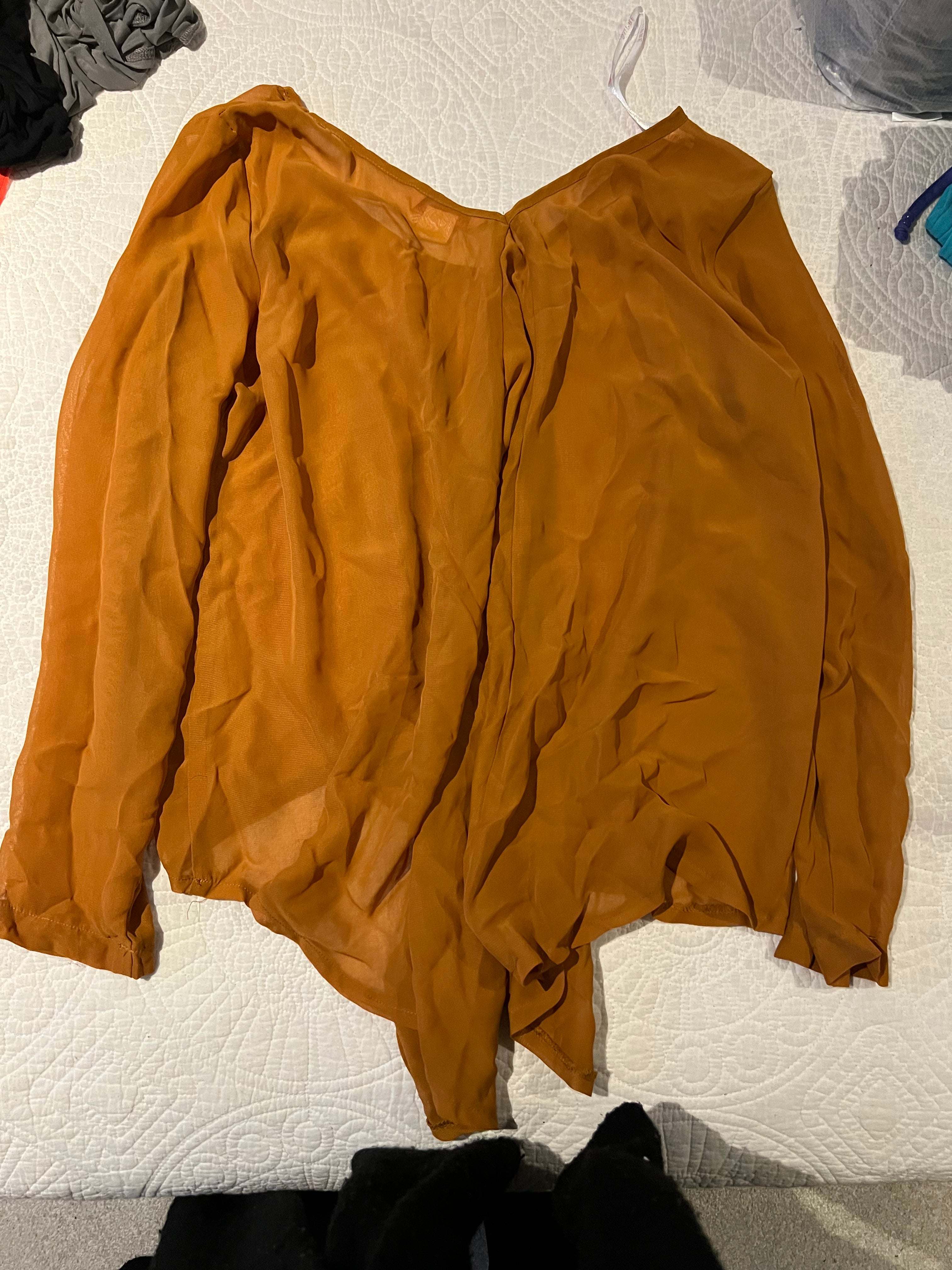 Orange long sleeve top