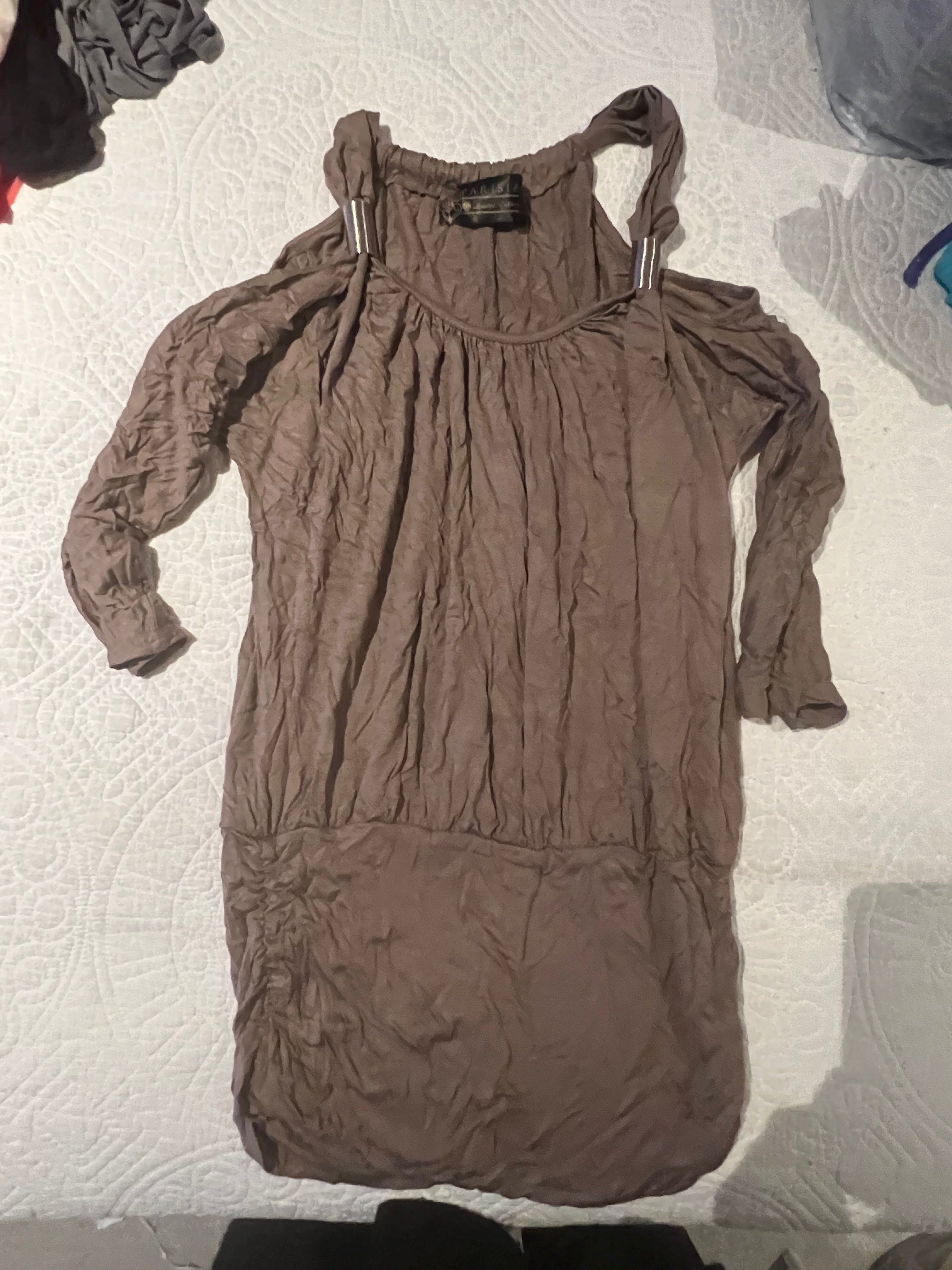 Brown cut out top dress