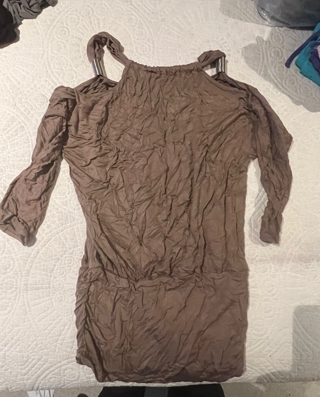 Brown cut out top dress