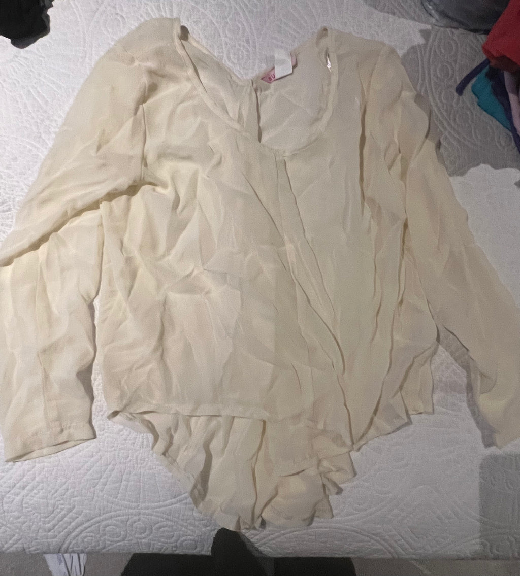 Nude long sleeve top