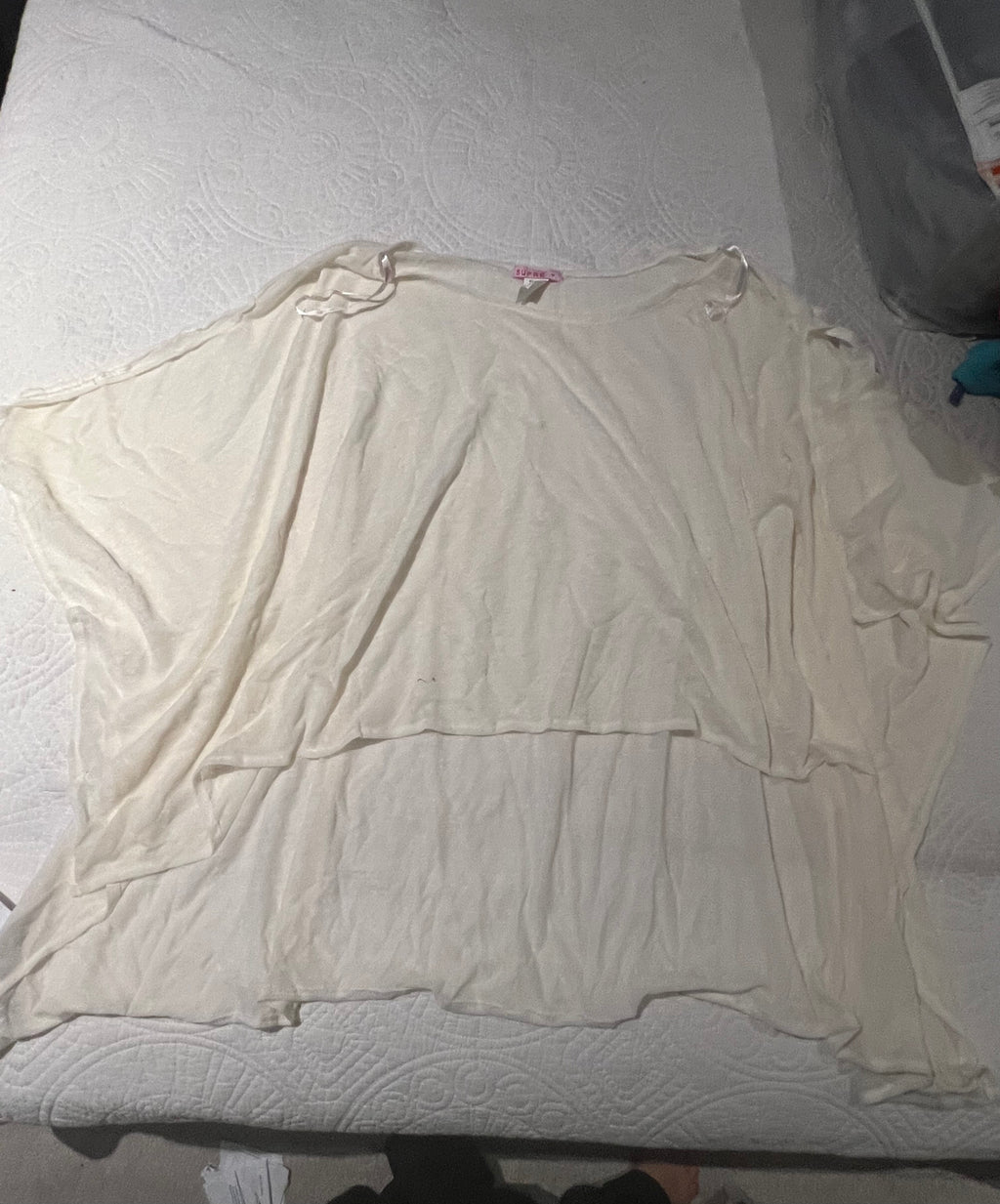 White oversized top