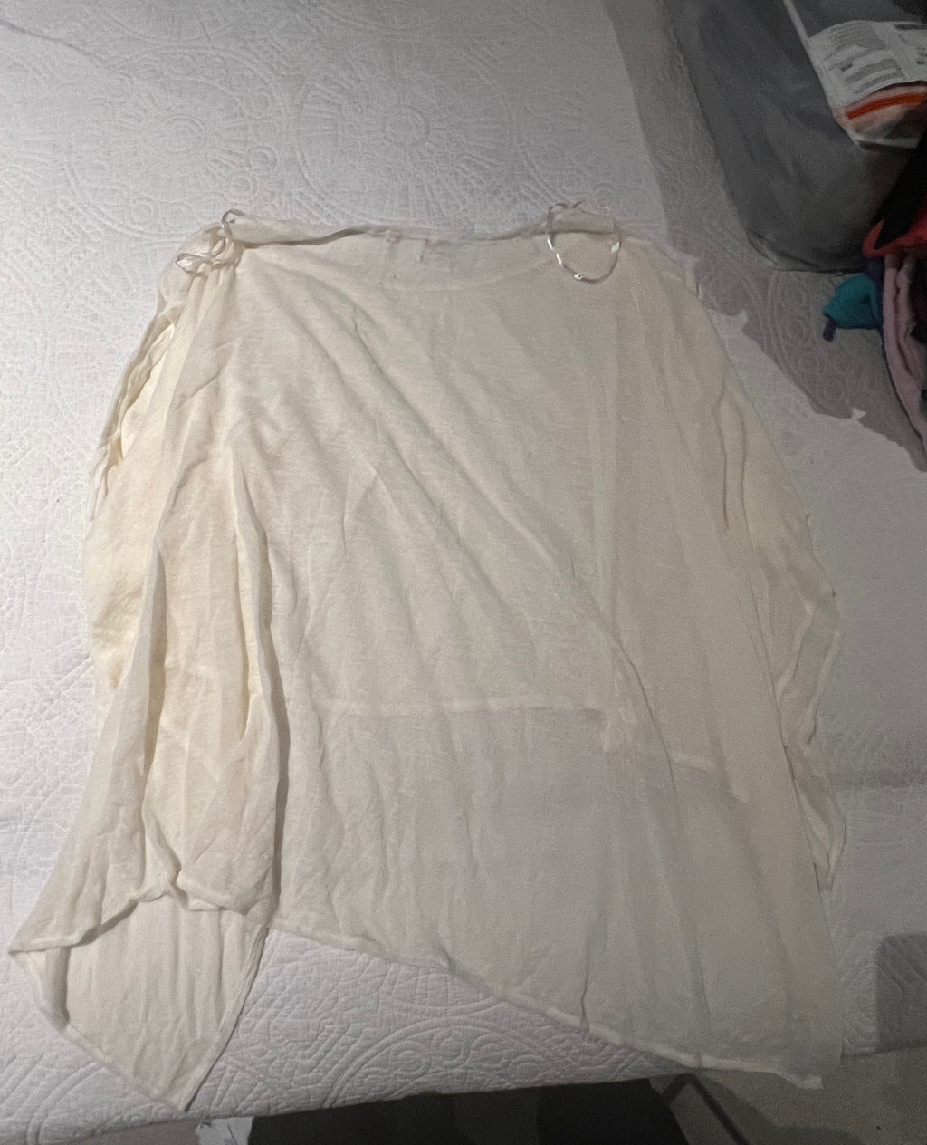 White oversized top