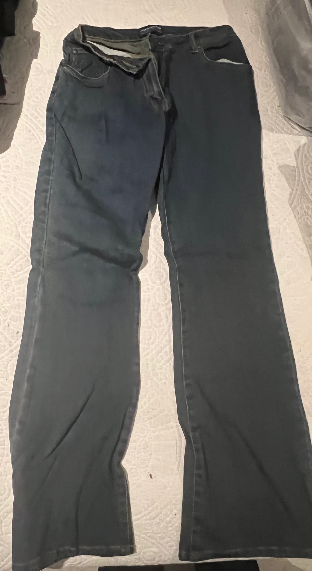 Straight leg dark jeans