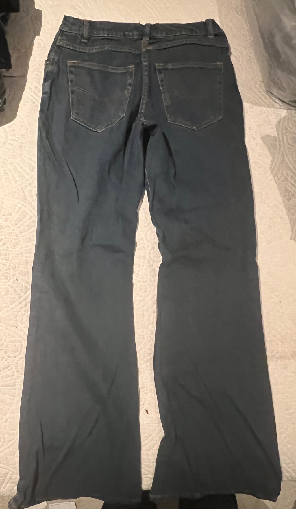 Straight leg dark jeans