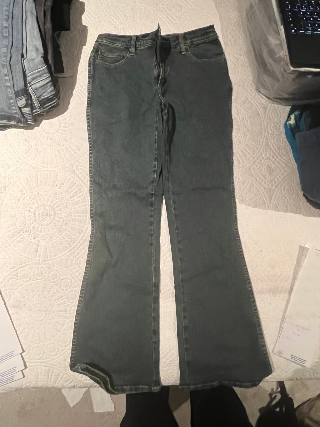 Dark blue jeans