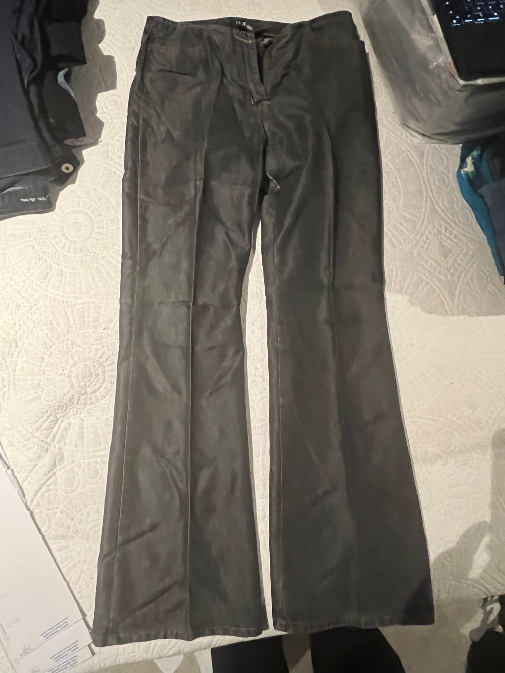 Black leather jeans