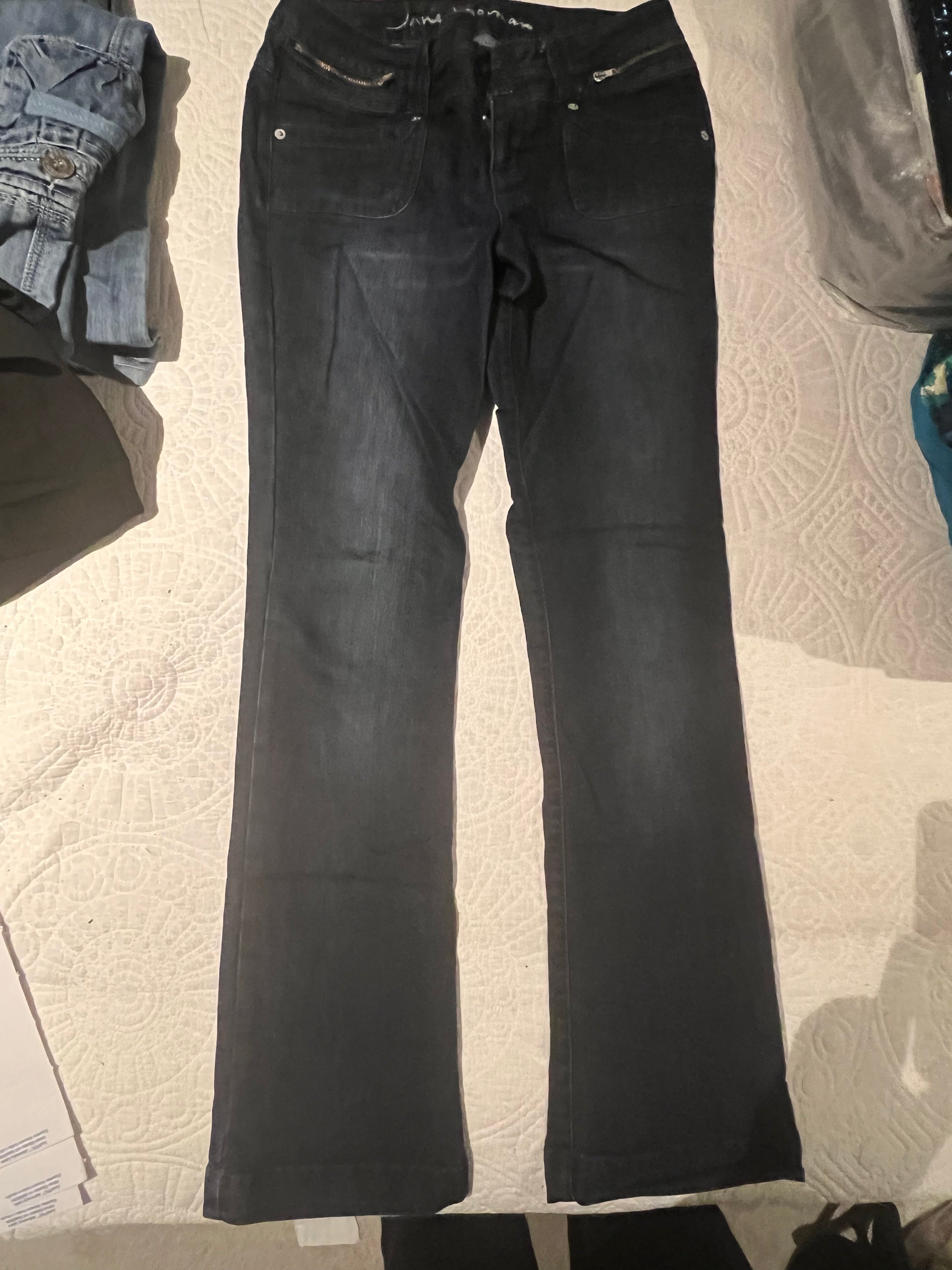 Dark blue straight leg jeans