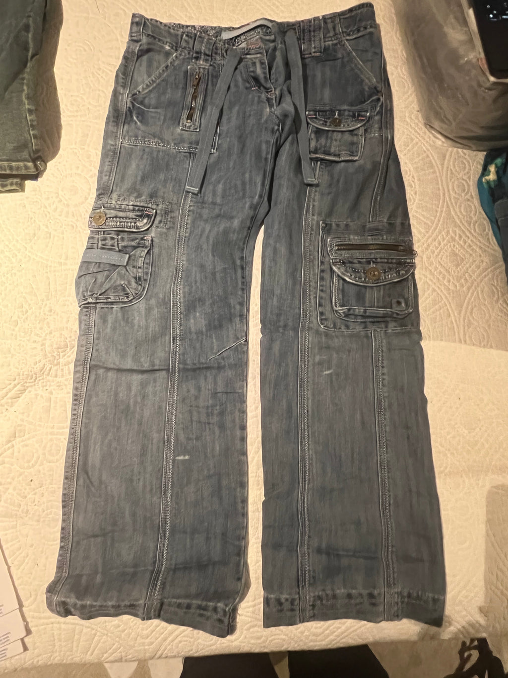 Blue cargo jeans