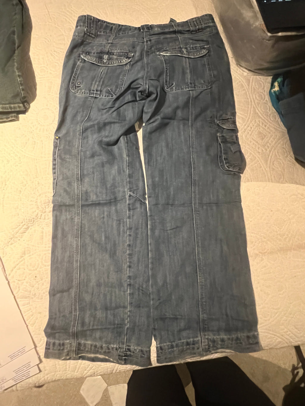 Blue cargo jeans