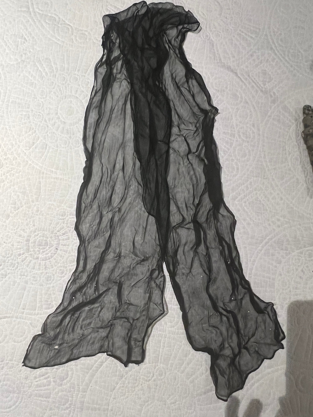 Black sheer scarf