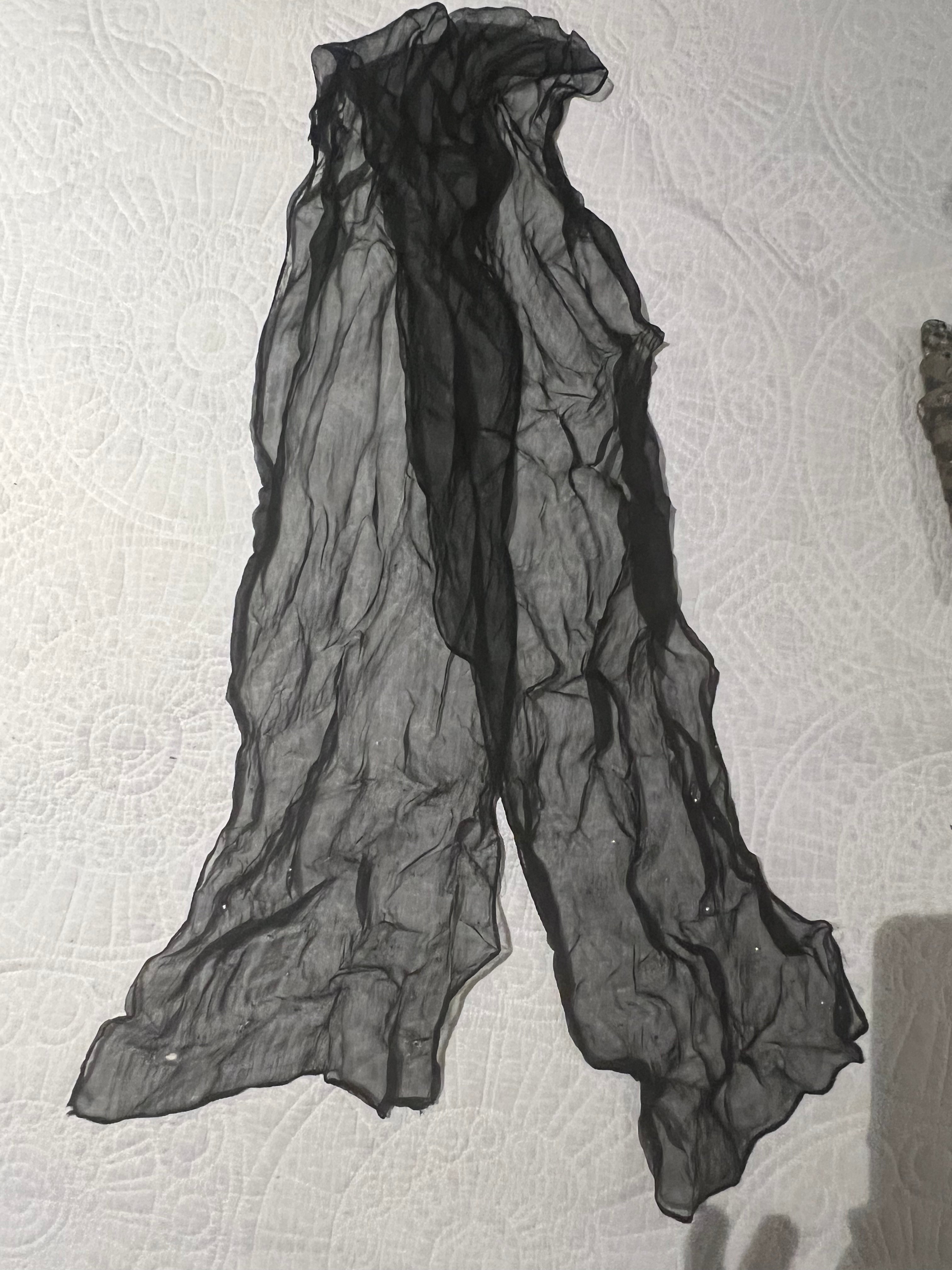 Black sheer scarf
