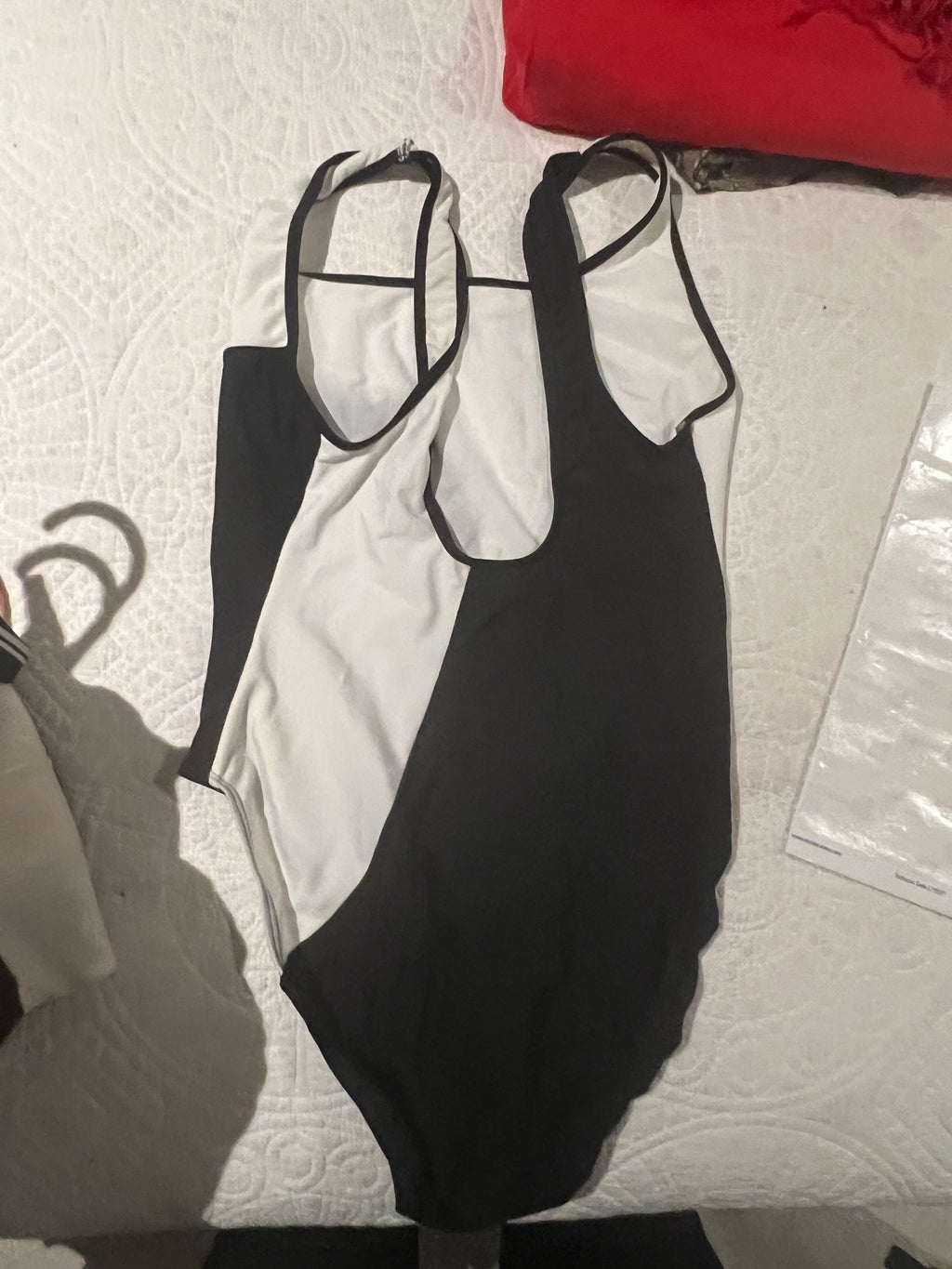 Black & white swim suit