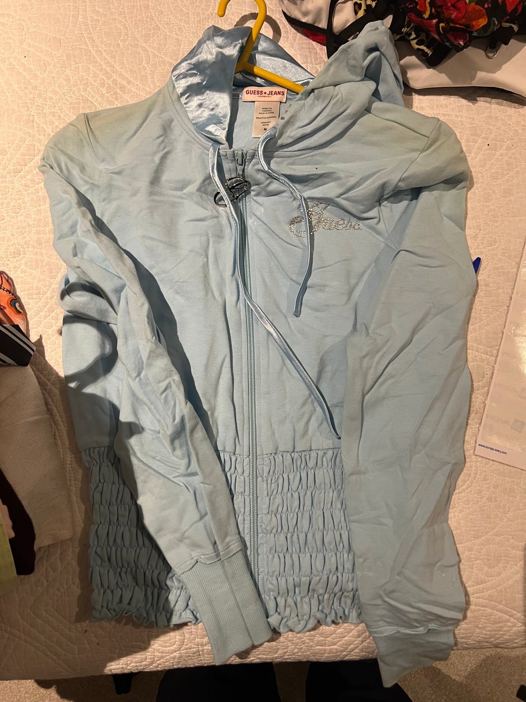 Blue Guess zip up jacket