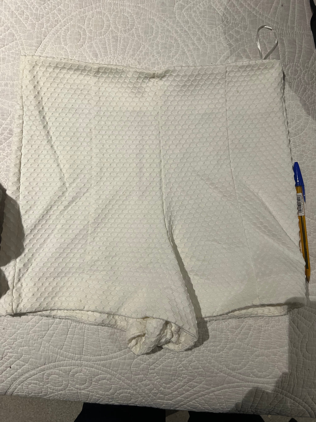 White high waited shorts